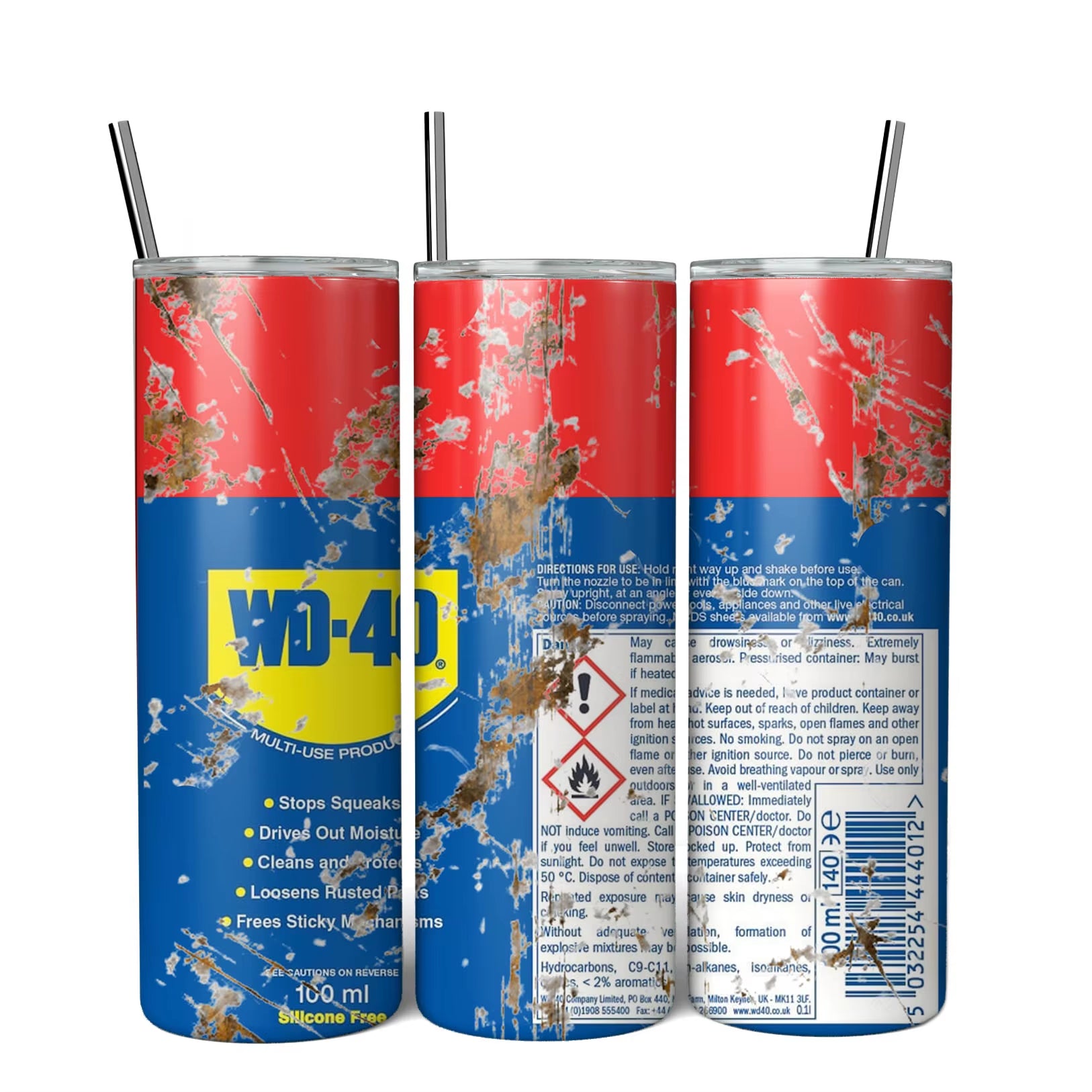 20Oz WD40 Mechanic Oil Stainless Steel Vacuum Double Wall Insulated Tumbler with Lid Cold Hot Drink Coffee Mug Engineer Gifts