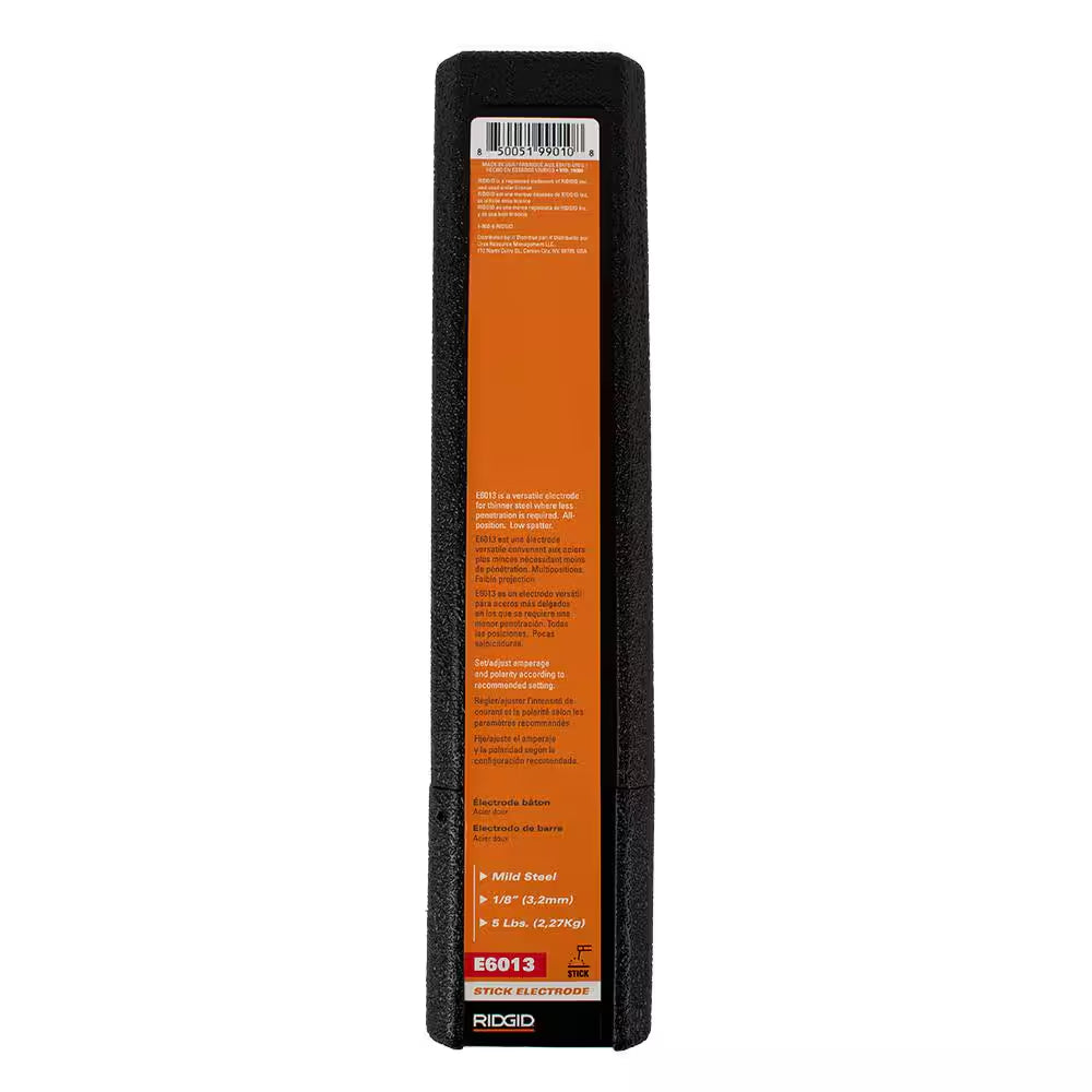 1/8 In. E6013 Stick Welding Electrode Gen Purpose-All Position Welding Rod for Clean Mild Steel/Sheet Metal (5 Lb. Tube)