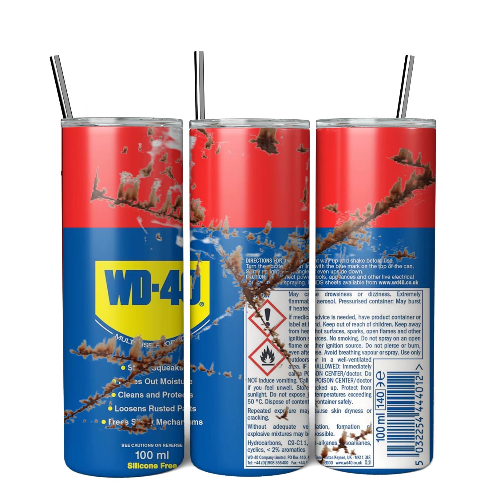 20Oz WD40 Mechanic Oil Stainless Steel Vacuum Double Wall Insulated Tumbler with Lid Cold Hot Drink Coffee Mug Engineer Gifts