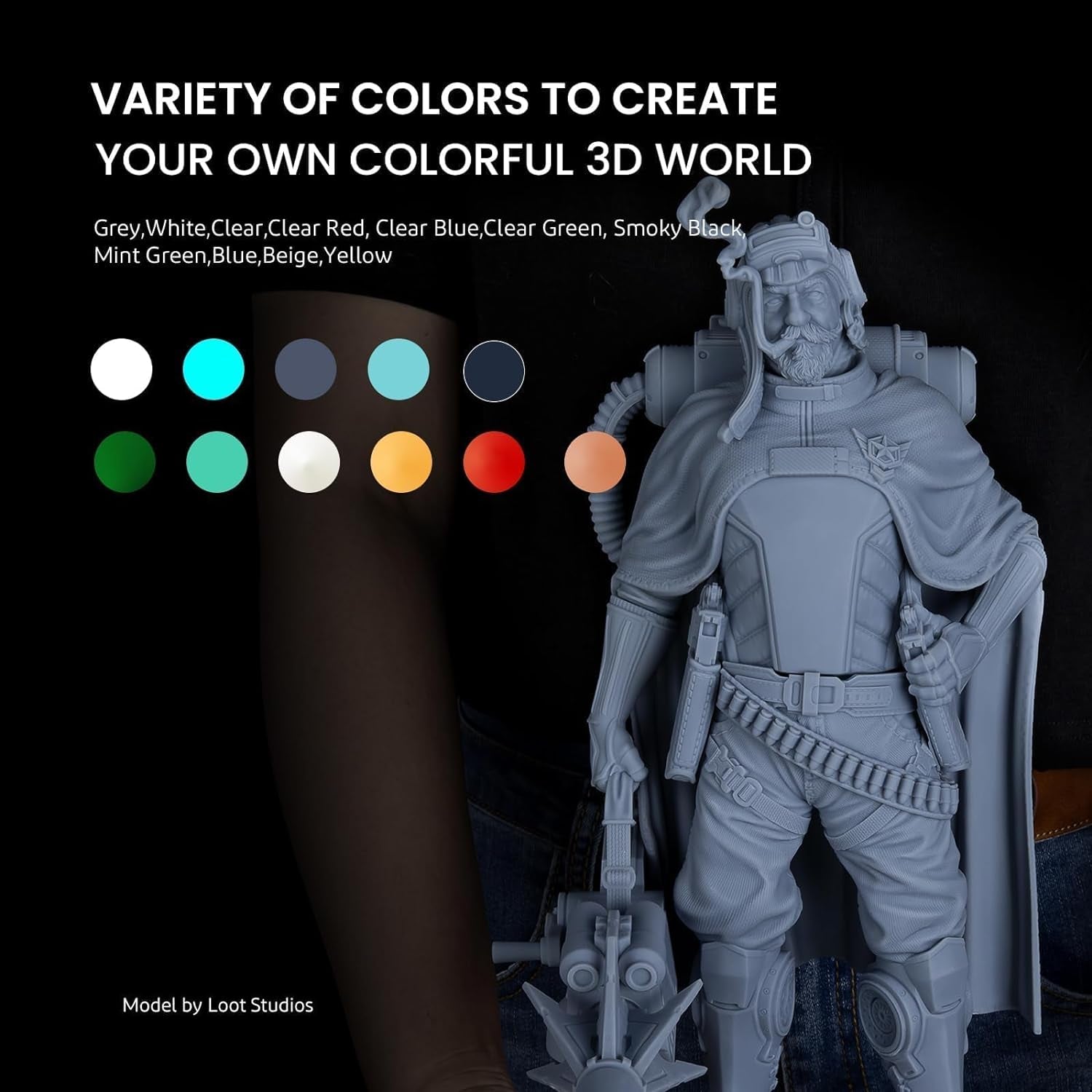 Abs-Like 3D Printer Resin LCD Uv-Curing Resin 405Nm Standard Photopolymer Resin for LCD 3D Printing Clear 1000G