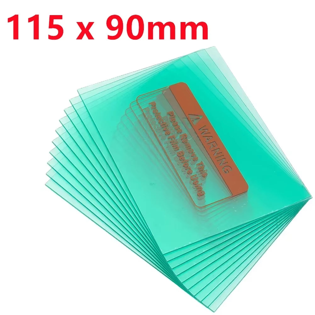 10Pcs/Lot Welding Shield Cover Green Clear Lens Protector Plate for Welding Screens Helmet Mask Replacement Accessories